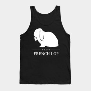 French Lop Rabbit White Silhouette Tank Top